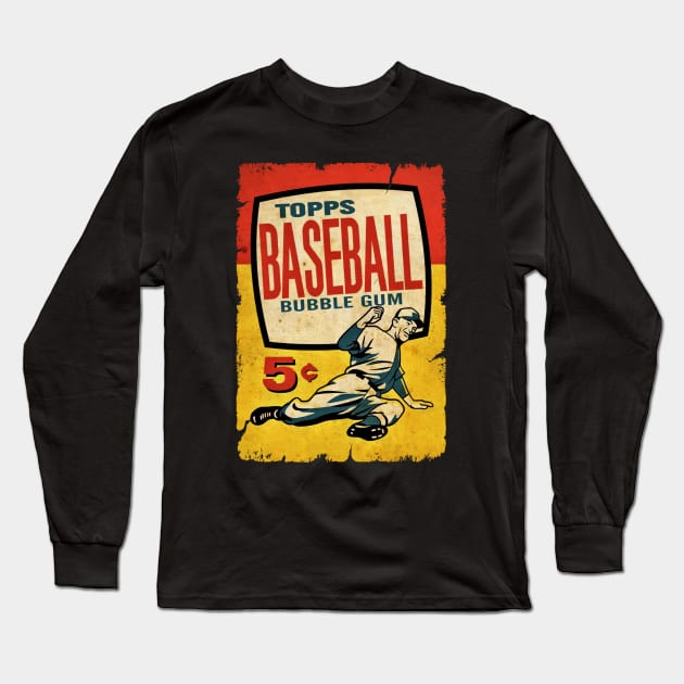 VINTAGE BASEBALL - TOPPS CARDS 5C Long Sleeve T-Shirt by kedaiadon